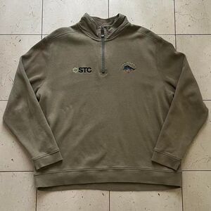 Tommy Bahama brown quarter zip sweater